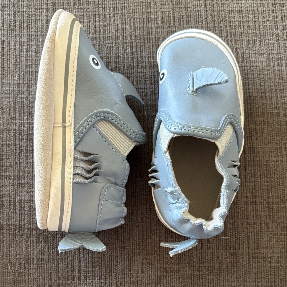 Robeez Blue Shark Moccasins for Kids